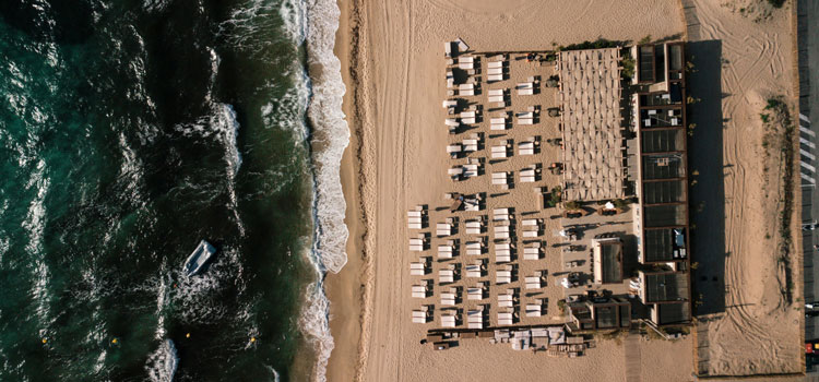 Strand van Pampelonne in de Var